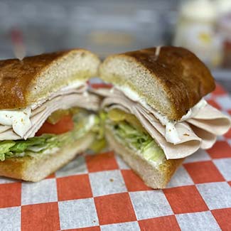 Roast beef Turkey club served at Butch's Pizza restaurant in Kimberly, WI